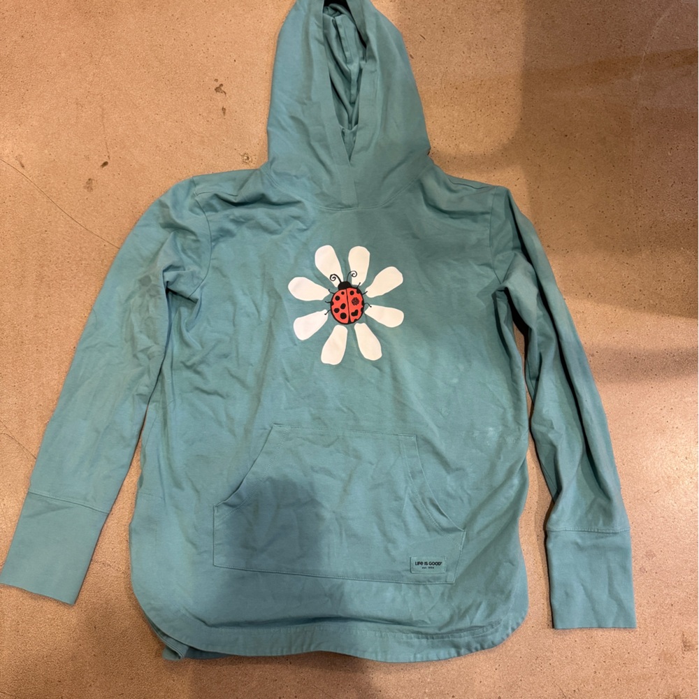 Life Is Good Teal Graphic Hoodie